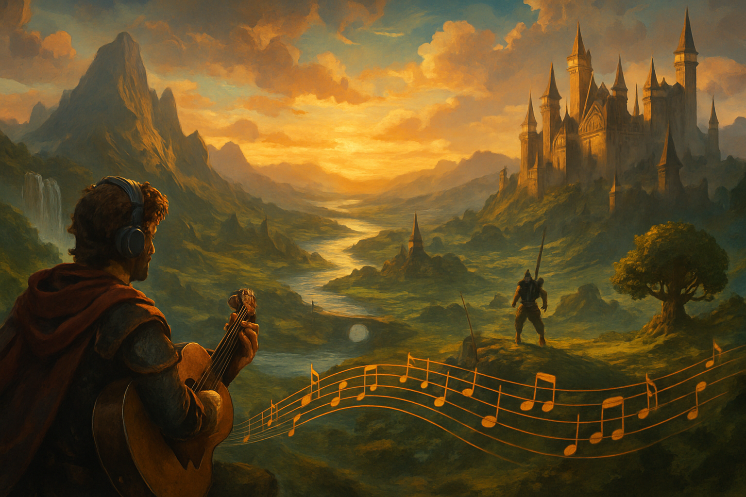 Immersive game world enhanced by original music score